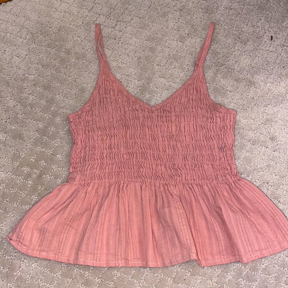 Shein Blush Pink Ruffled Tank Top
